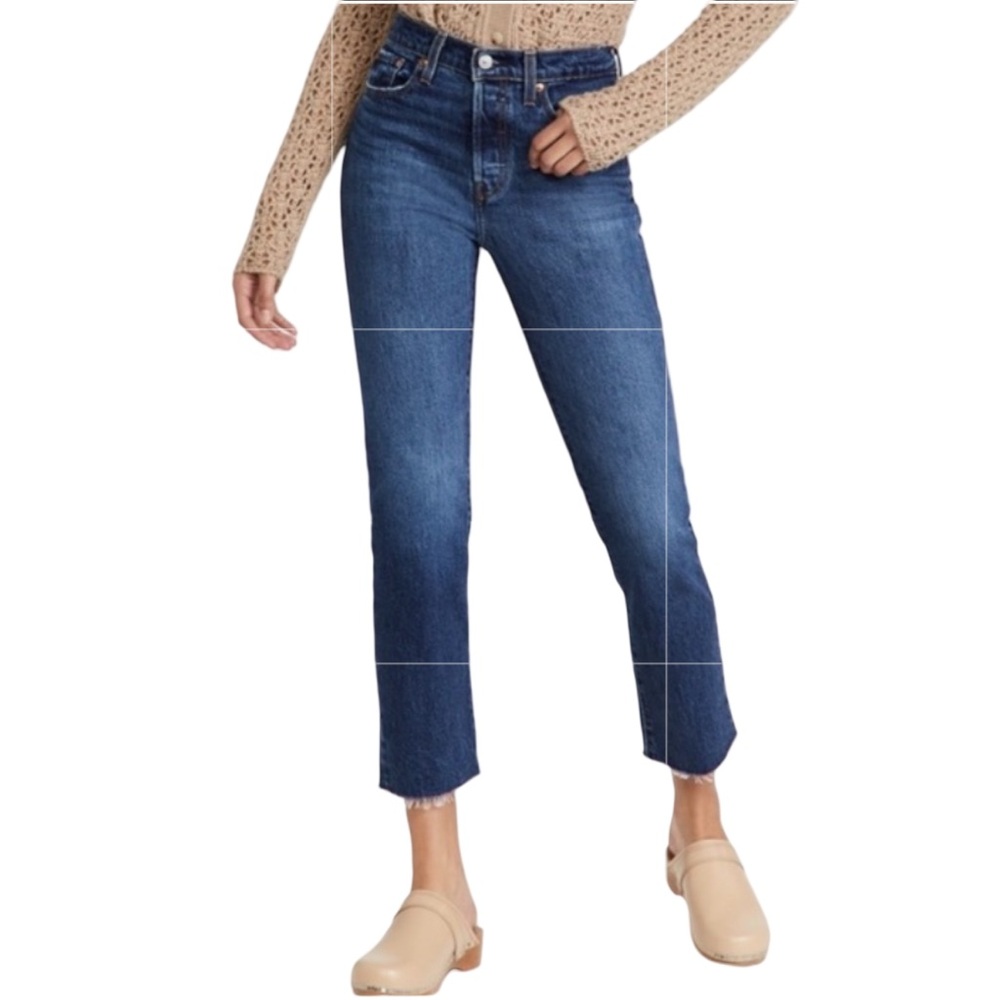 Anthro Pilcro Stet Straight Leg Raw Hem Jeans